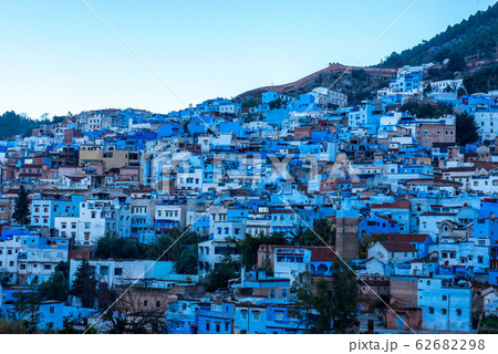 モロッコ　青い街　シャフシャウエン 62682298
