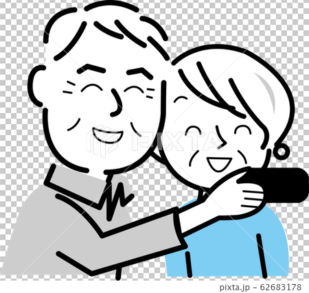Senior couple selfie with smartphone 62683178