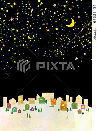 自然風景 住宅 夜空 自然風景 住宅 夜空 62685454
