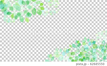 木漏れ日の水彩イラスト ２隅装飾フレーム　トレースベクター 62685550