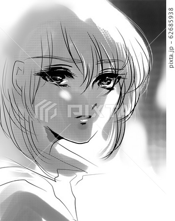 漫画 美少年 街明かりのイラスト素材