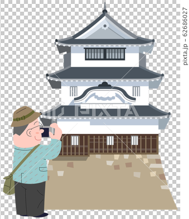 Marugame Castle and Traveler Marugame Castle and Traveler 62686027