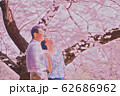 満開のそめいよしの桜 花見 夫婦旅行 油絵シリーズ 62686962