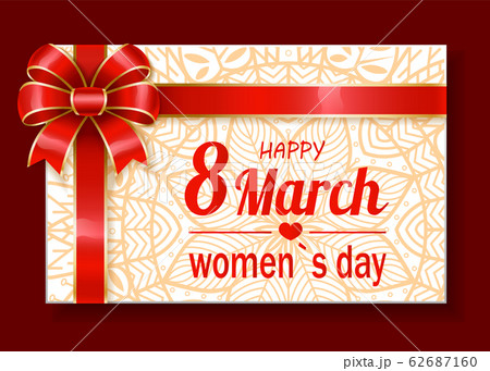 Greeting with Women Holiday, Gift Card on 8 March 62687160