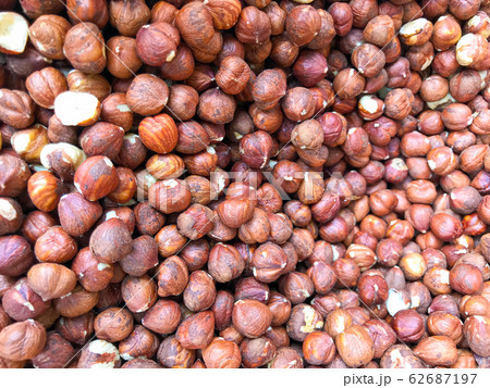 Close-Up Of Peeled Hazelnuts. Healthy Fresh Food 62687197