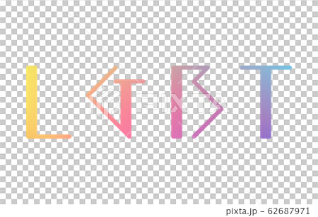 LGBT letters painted in rainbow colors 62687971