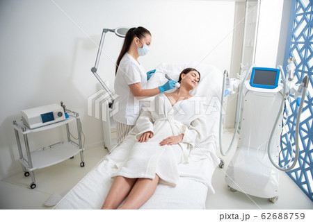 Rejuvenation procedure of neck zone of female Rejuvenation procedure of neck zone of female 62688759
