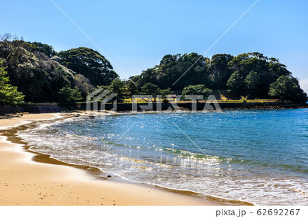 白浜海水浴場 長崎県佐世保市 の写真素材