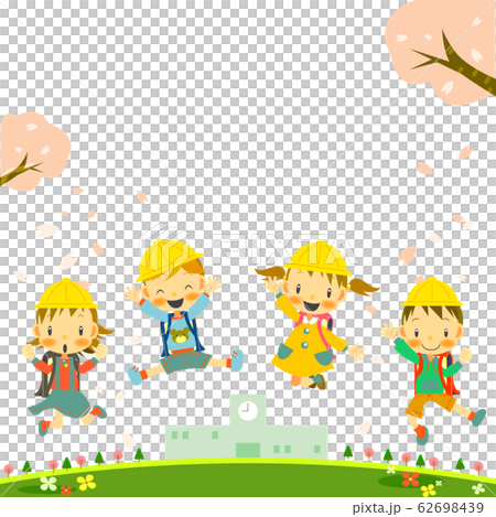 1年生　小学校　入学　桜　正方形 62698439