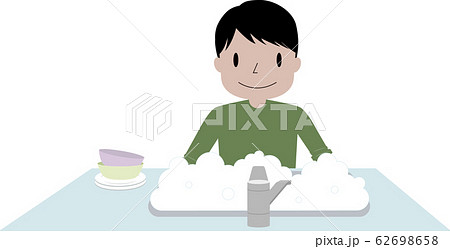 皿洗い　男性 62698658