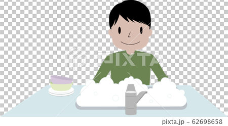 皿洗い　男性 62698658