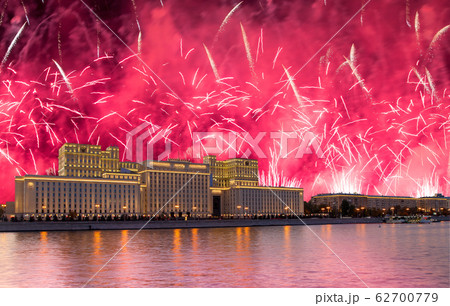 Fireworks over the Moscow, Russia 62700779