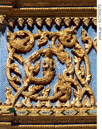 Thai Temple, Wall Thai and Thai Pattern Design on 62700970