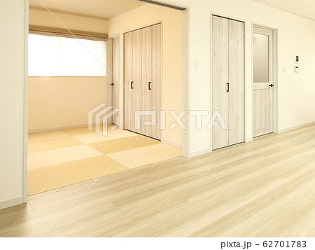 新築住宅 ｌｄｋと和室の写真素材
