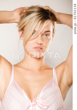Skin care. Woman face with no makeup 62702138