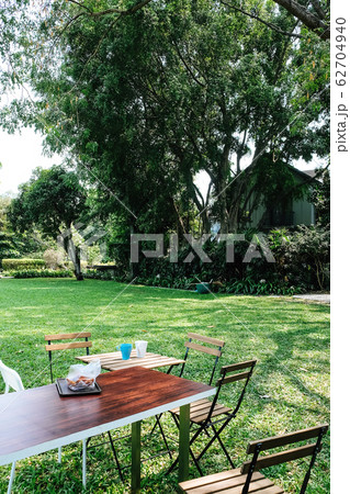 Table setting for a garden lunch Table setting for a garden lunch 62704940