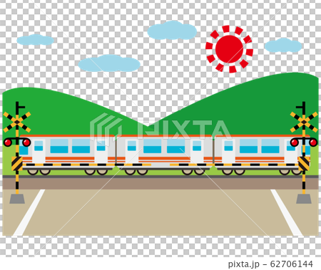 踏切　電車　列車　鉄道　アイコン 62706144