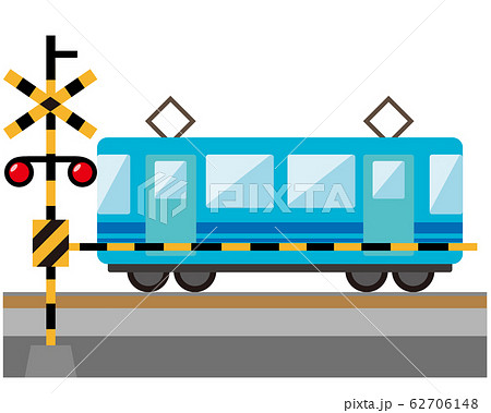 踏切 電車 列車 鉄道 アイコンのイラスト素材 62706148 Pixta