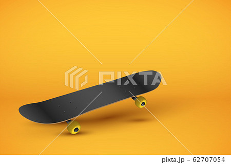 Skateboard On Pastel Orange Backgroundのイラスト素材