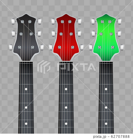 Set of Guitar neck fretboard and headstock 62707888