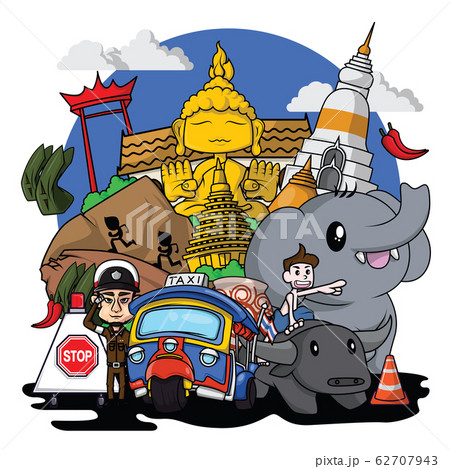 Cute Thailand Fun cartoon. Cute Thailand Fun cartoon. 62707943