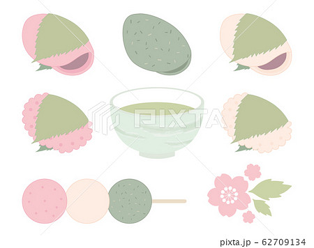 セット_春の和菓子 セット_春の和菓子 62709134
