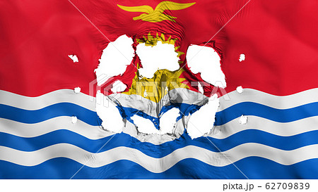 Holes in Kiribati flag Holes in Kiribati flag 62709839