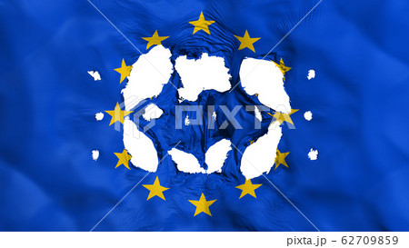 Holes in Europe flag 62709859