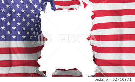 Ripped United States of America flying flag 62710371