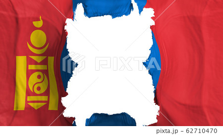 Ripped Mongolia flying flag 62710470