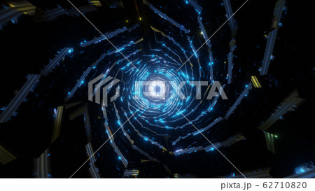 endless tunnel with neon lights 3d rendering illustration background endless tunnel with neon lights 3d rendering illustration background 62710820