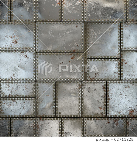 SciFi Panels. Futuristic texture. Spaceship hull geometric pattern. 3d illustration. 62711829