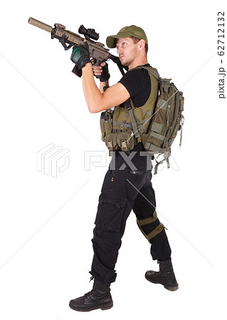 Private military contractor - rifleman with Private military contractor - rifleman with 62712132