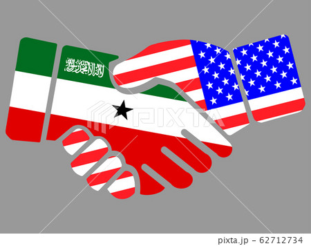 Republic of Somaliland and USA flags Handshake 62712734