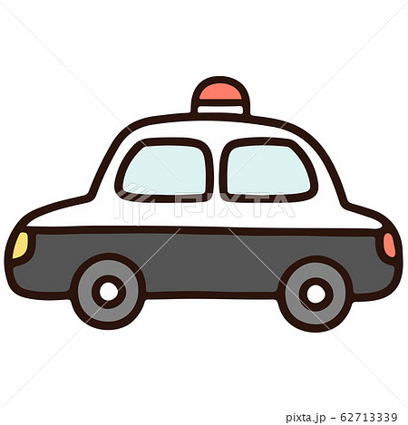 Simple And Cute Japanese Police Car Stock Illustration