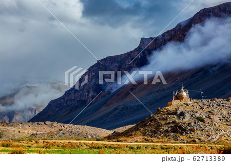 Small gompa in Spiti Valley in Himalayas Small gompa in Spiti Valley in Himalayas 62713389