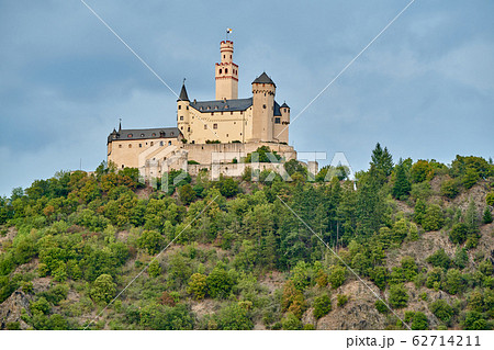 Marksburg castle on Rhine river in Germany Marksburg castle on Rhine river in Germany 62714211