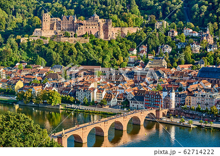 Heidelberg town on Neckar river, Germany 62714222