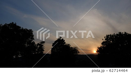 Sunset in the hills with former on a beautiful evening Sunset in the hills with former on a beautiful evening 62714464