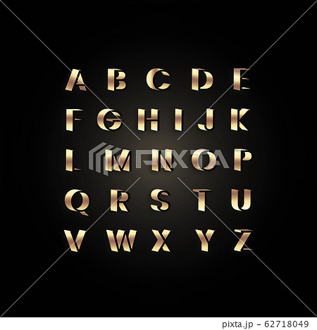 アルファベット フォント 仮想のイラスト素材