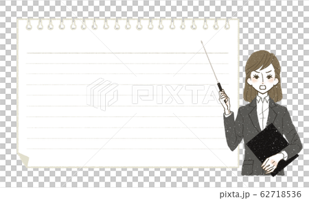 スーツの女性-ノート-ポイント・注意 62718536
