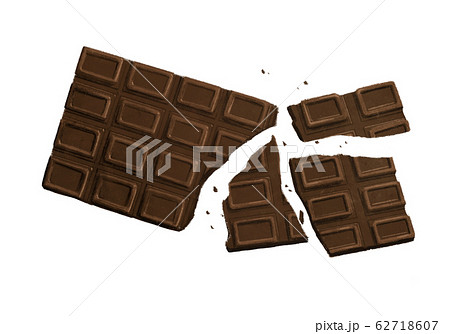 割れた板チョコ 割れた板チョコ 62718607