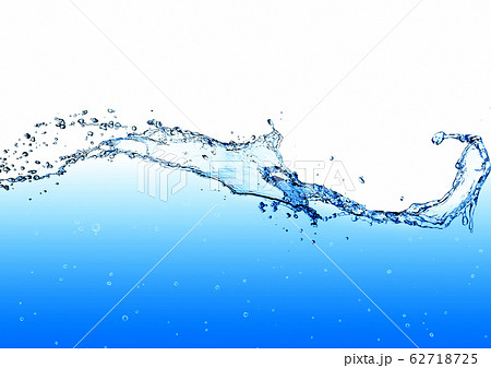流動的な波と抽象的な水しぶきのクローズアップ 62718725