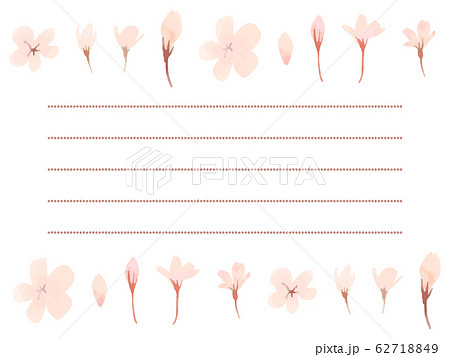 桜のメッセージカード 62718849