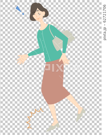 Middle-aged woman stumbles Middle-aged woman stumbles 62721706