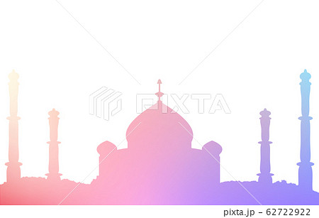 アジアの宮殿シルエットの背景素材 62722922