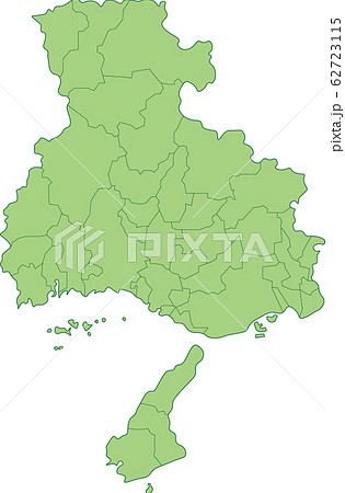兵庫県の地図_市町村別 62723115