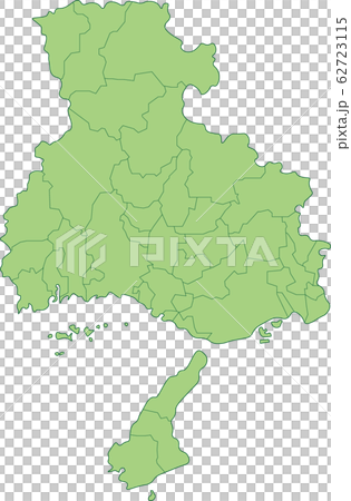 兵庫県の地図_市町村別 62723115