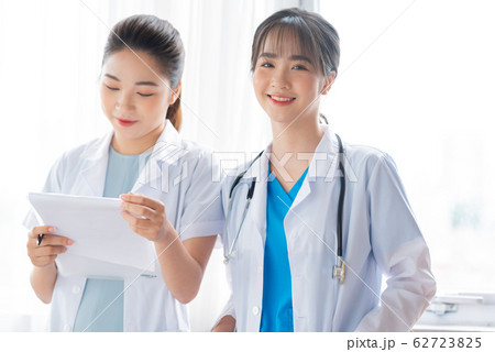 Two women doctor at the hospital Two women doctor at the hospital 62723825