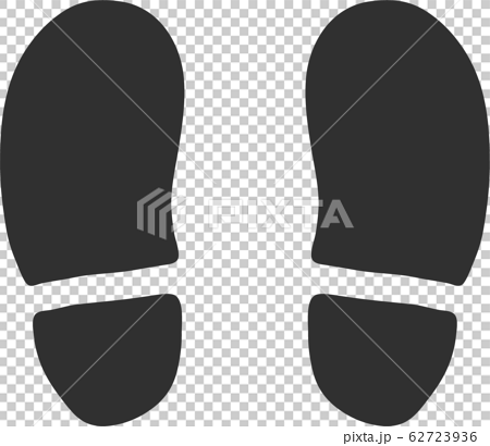 足跡シルエット 靴のイラスト素材